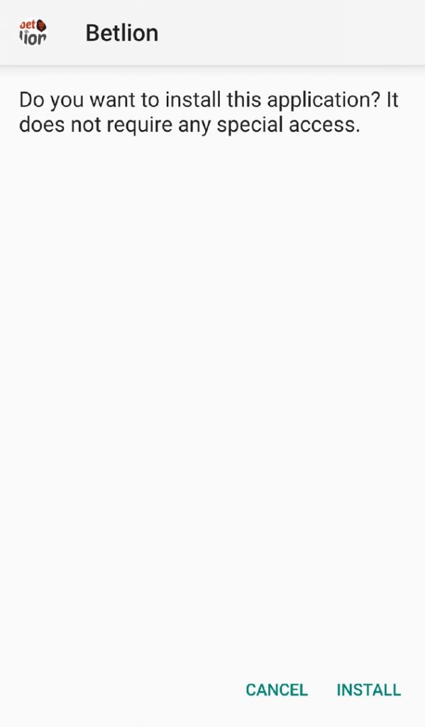 Betlion app install