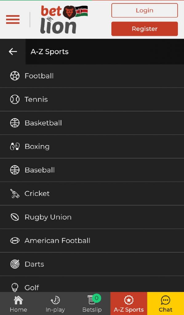 Betlion app for android