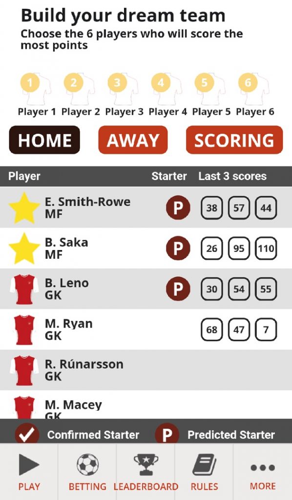 Betlion virtual sports - build your team