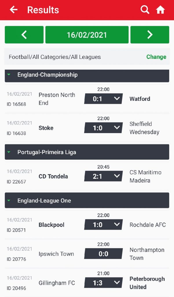Sportybet app - line and odds