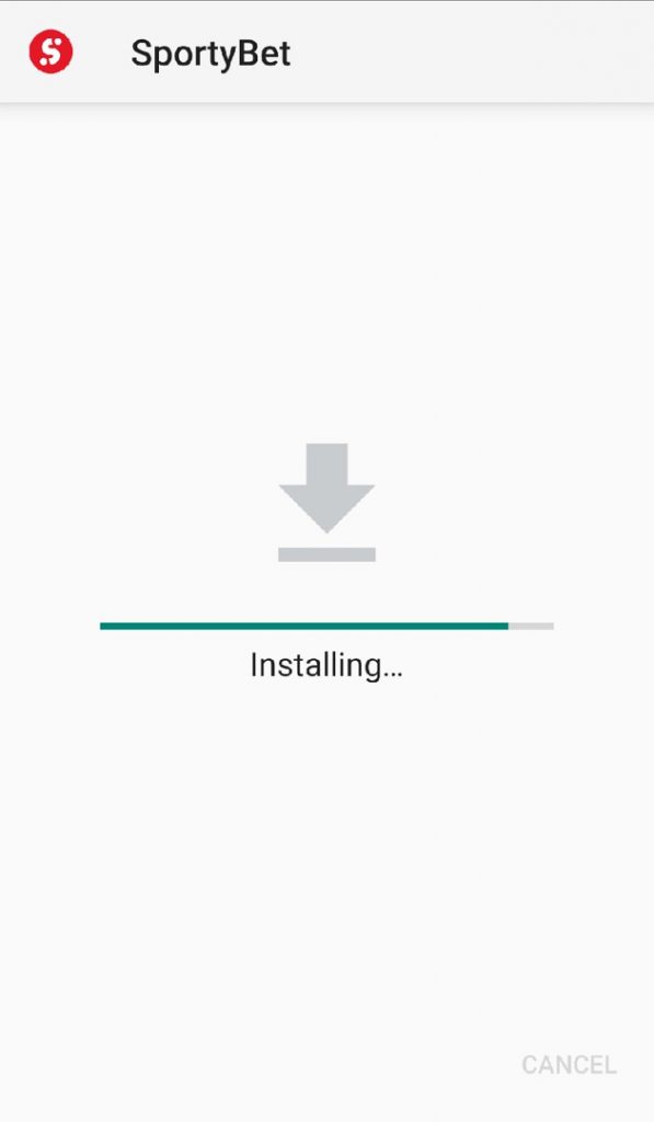 Sportybet app install step two