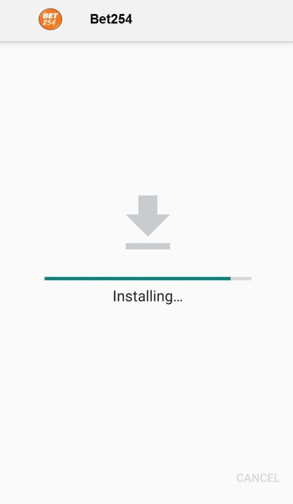 Bet254 Mobile App installing