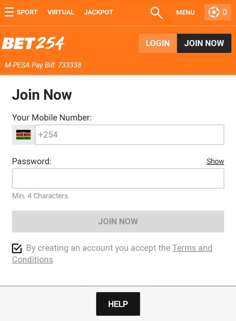 Create new account