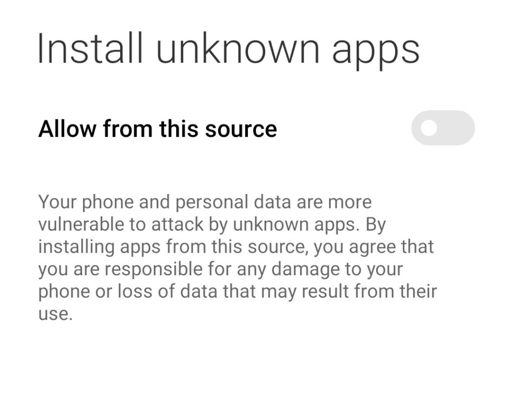 Android settings