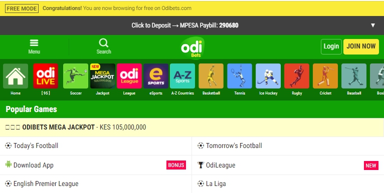 OdiBet Kenya App