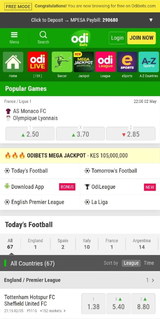 OdiBet Mobile App
