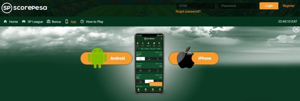 Scorepesa App Android & iOS