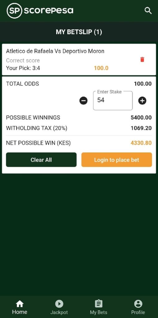 Scorepesa How to Bets