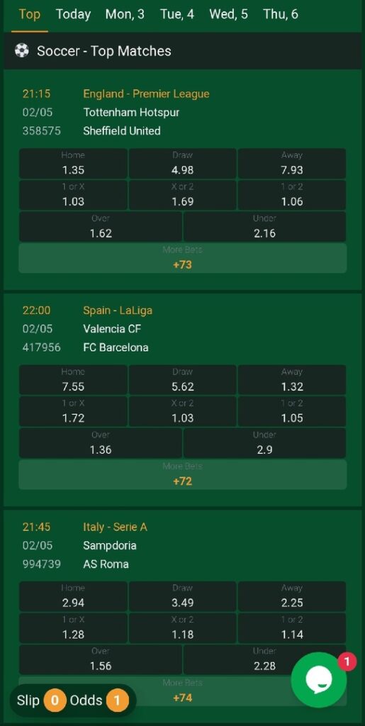 Scorepesa Football Bets
