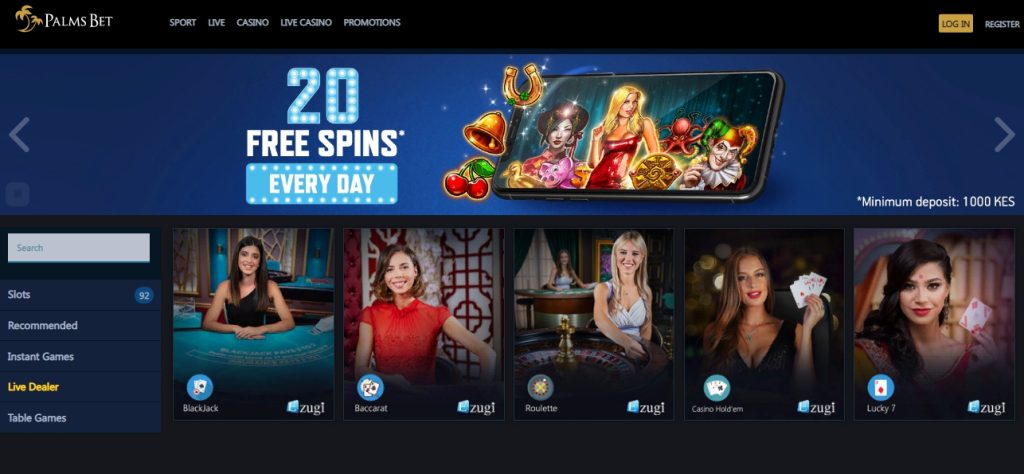 Palms Bet Casino in Kenya